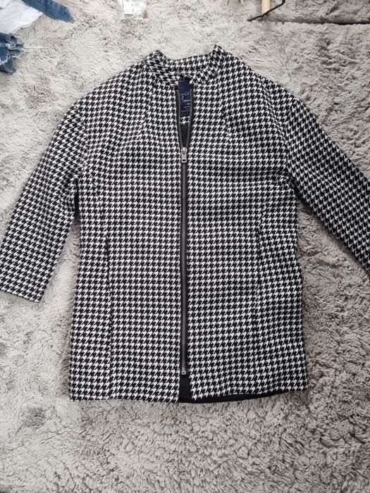 Płaszcz w pepitkę czarno biały medicine rozmiar XS