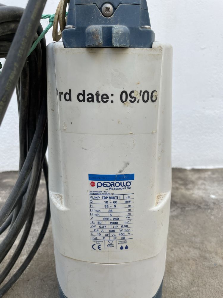 Eletrobomba Submersível Drenagem TOP 1 Pedrollo