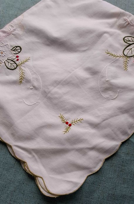 Nap85 - Toalha de mesa de chá de natal com bordado industrial