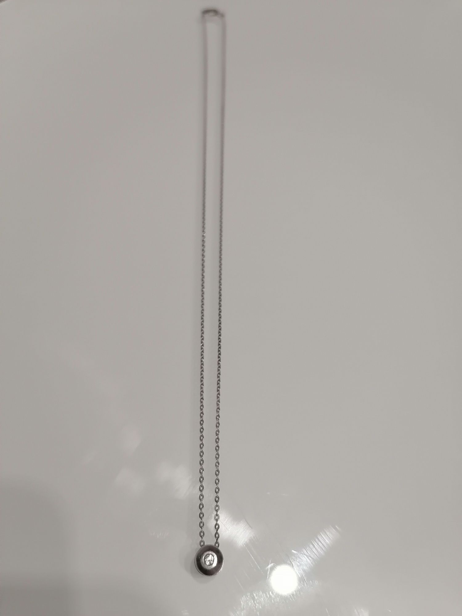 Кольє ланцюжок підвіска фіаніт срібло 925 45 см