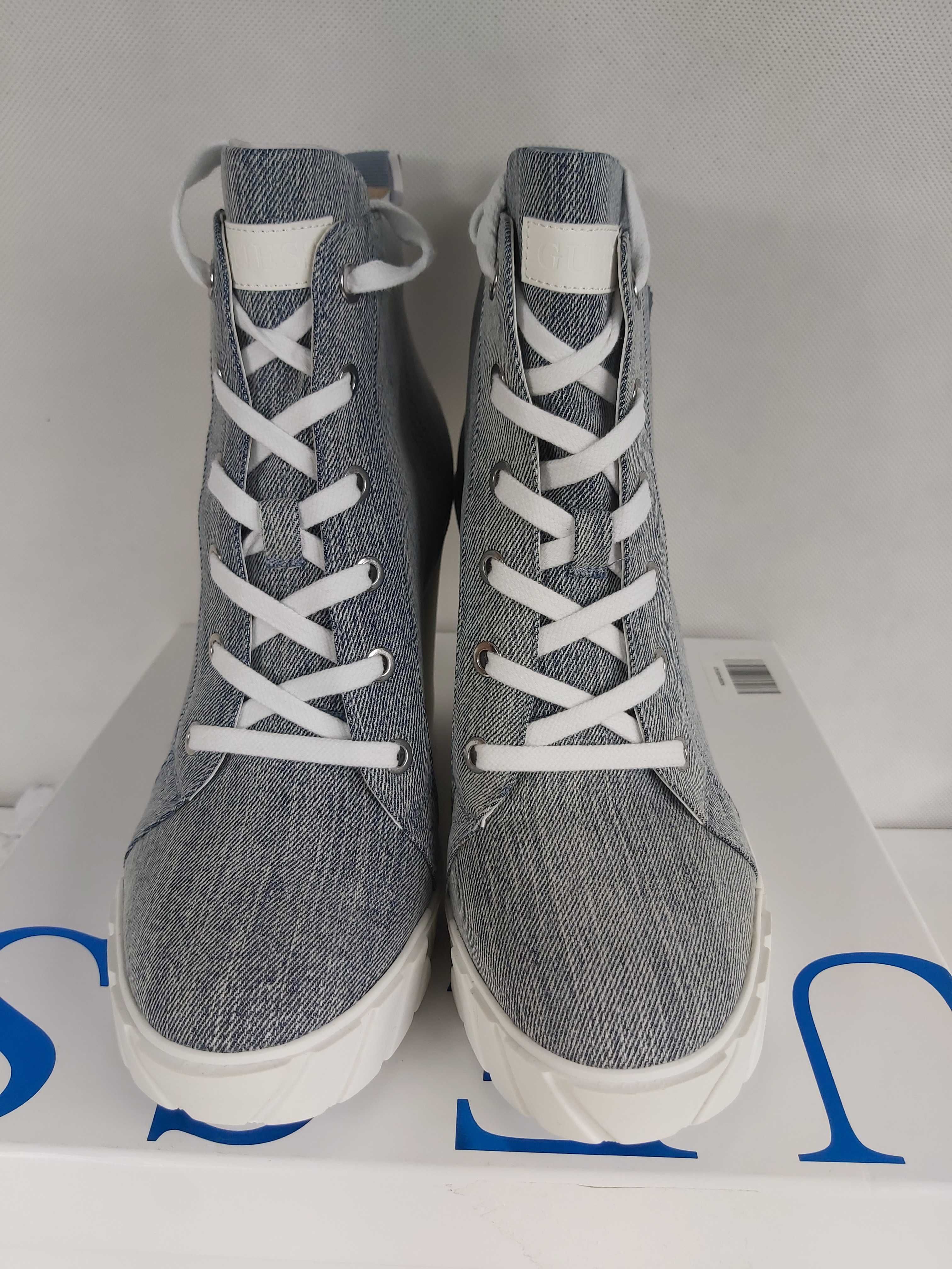 NOWE Botki sneakersy GUESS koturna platforma 40 jeans a319