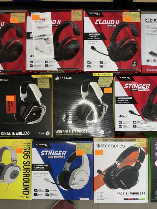 Навушники повнорозмірні ігрові Corsair, Steelseries, Hyper Razer