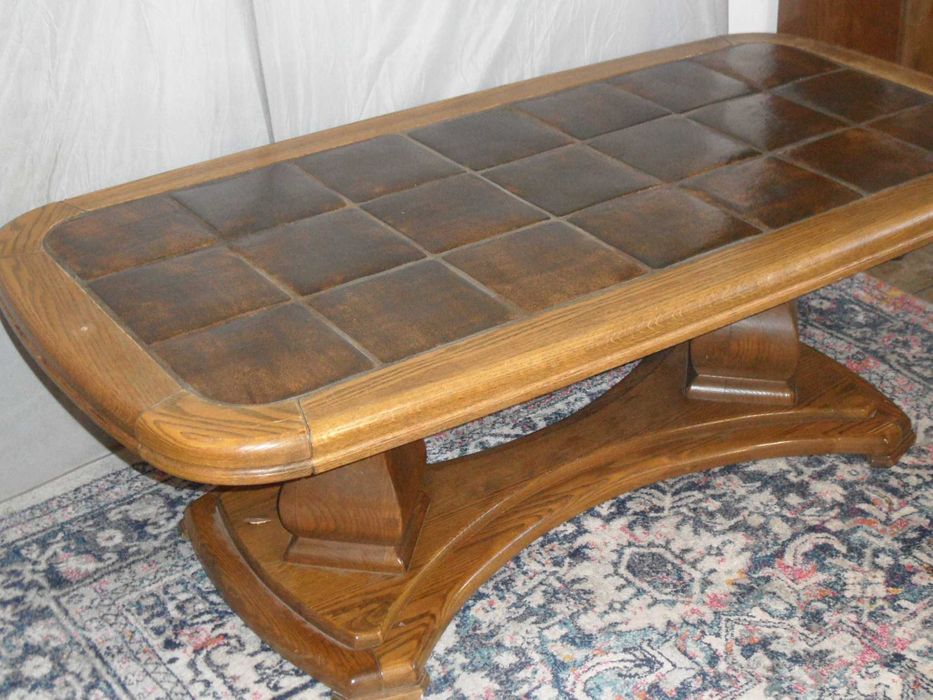 Ława Dębowa  z Płytkami Rustikal  z Niemiec