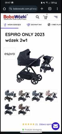 Wózek NOWY Espiro only 2w1 czarny