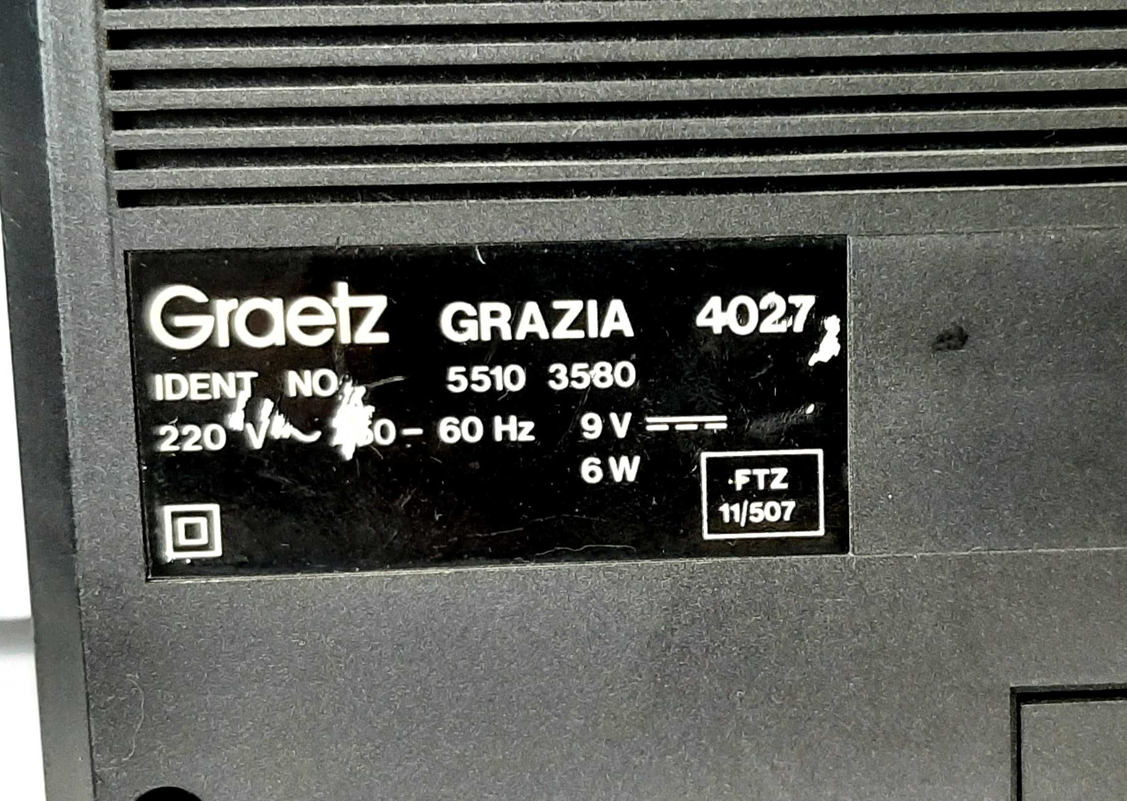 Винтажный радиоприемник Graetz grazia 4027,  W-Germany, 1987 Качество!