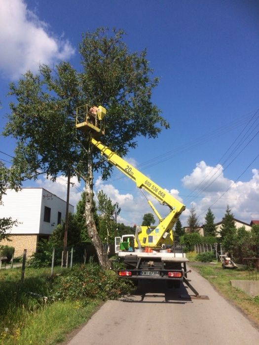 Usługi "ZWYŻKĄ" 20 m podnośnikiem koszowym