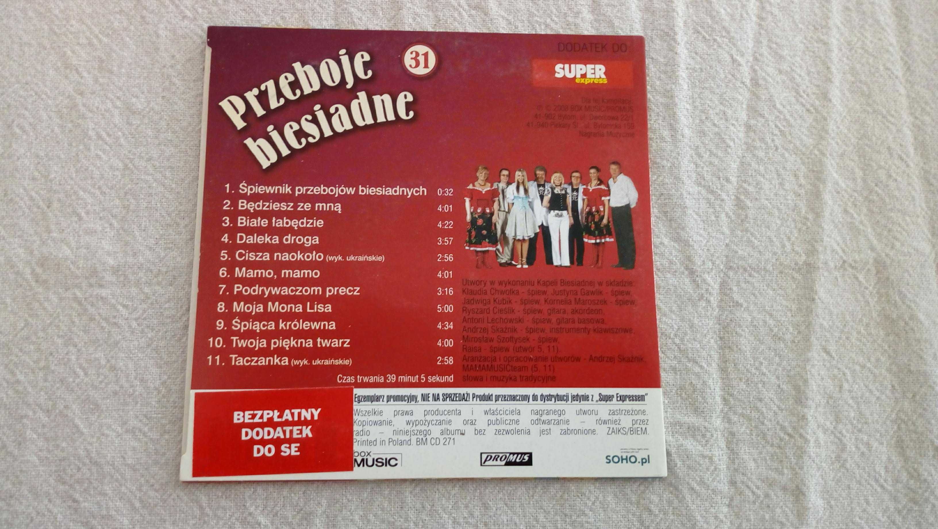 przeboje biesiadne 18, płyta CD, super express