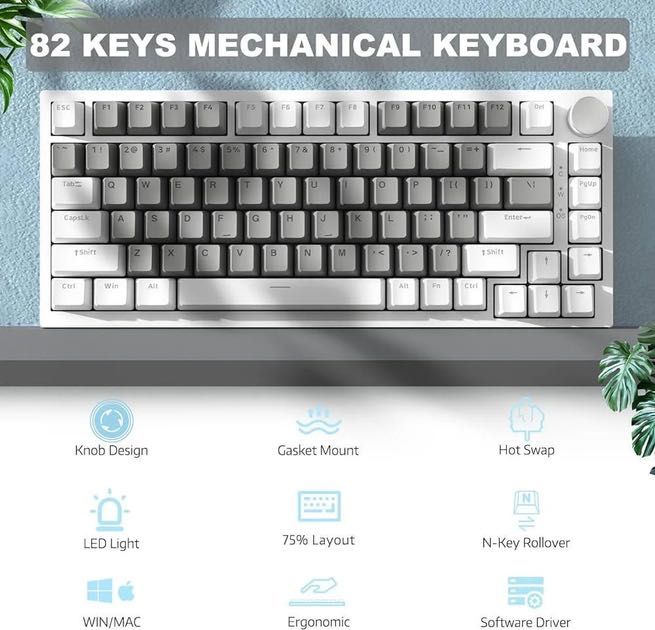 Клавіатура механічна дротова Ajazz Ak820 з підсвіткою