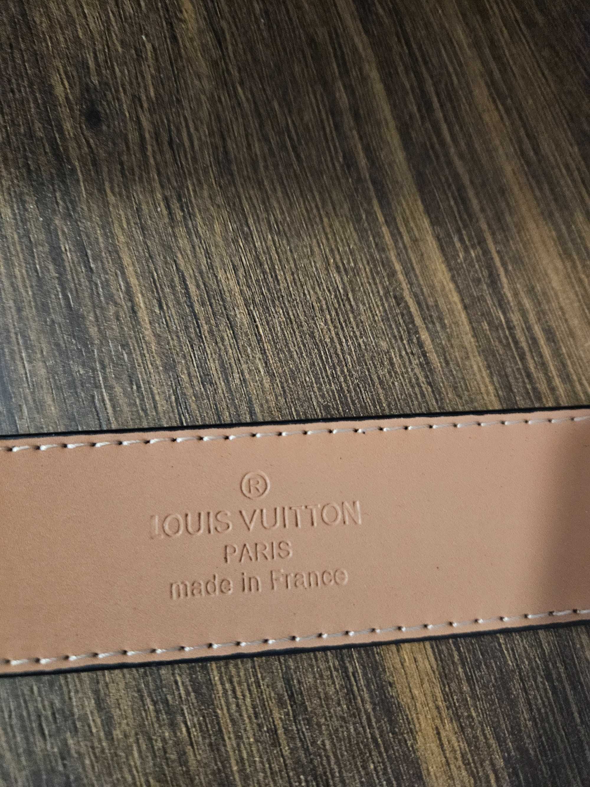LV Louis Vuitton 115cm Pasek do spodni NOWY czarny w kratkę