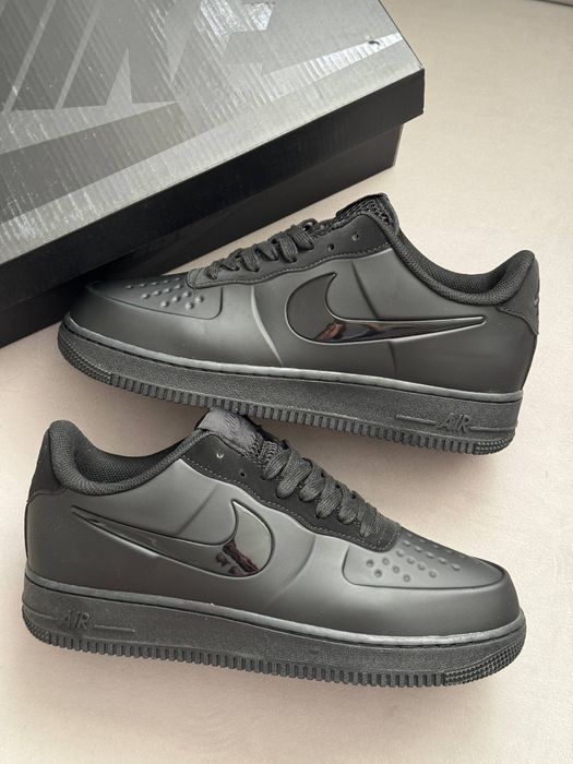 Кросівки Nike Air Force 1 Foamposite Black Чорні форси
