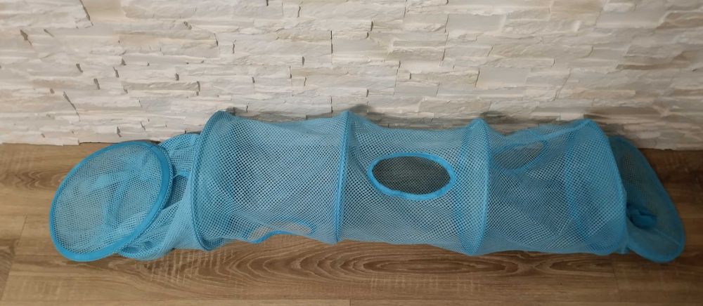 Organizer wiszący kosz na zabawki niebieski