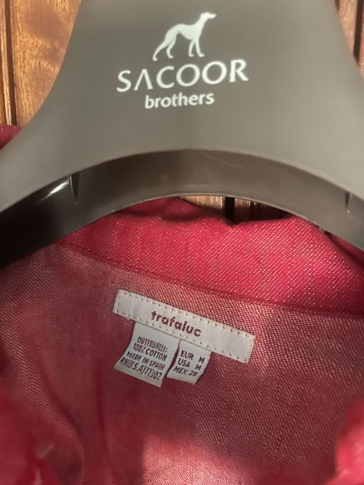 Casaco tipo ganga vermelho  zara trafaluc
