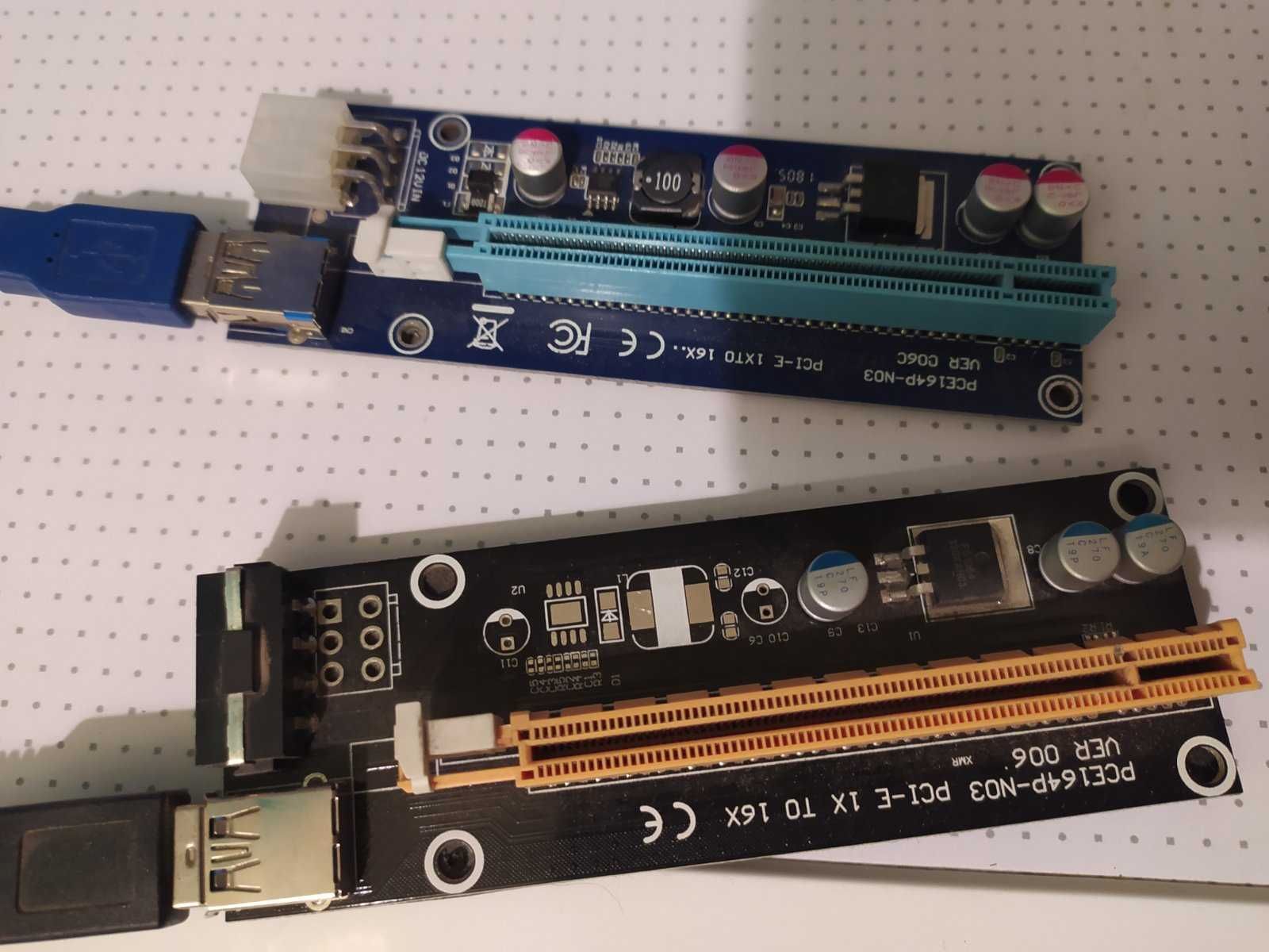Райзер / Riser PCI-E 1x to 16x / Подовжувач відеокарти