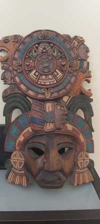 Máscara Maya em casca de árvore