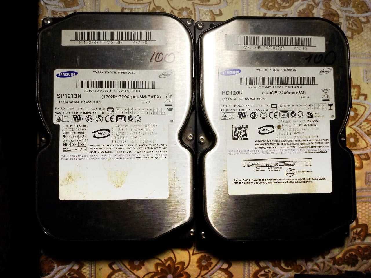 Жесткие диски 3.5 дюйма, SATA. Б.у.