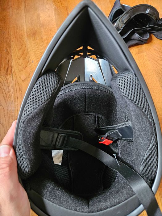 Kask pełny z goglami | Rozmiar XL