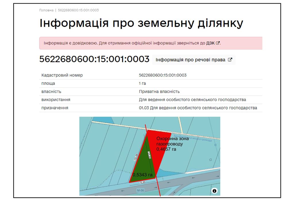 Продам фасадну ділянку 1га по трасі Київ-Чоп 60 000$