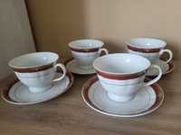Serwis zestaw kawowy herbata porcelana 4 sztuki