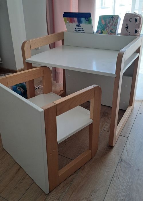 Stolik plus krzesełkq dla dziecka. Różne konfiguracje.