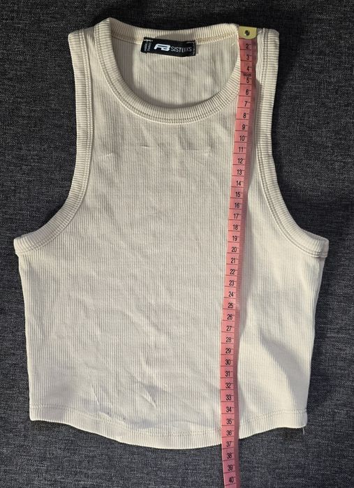 Crop top basic, prazkowany New Yorker, XS