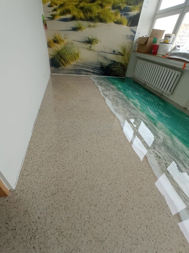 Posadzki żywiczne epoksydowe poliuretanowe do domu garażu 3d