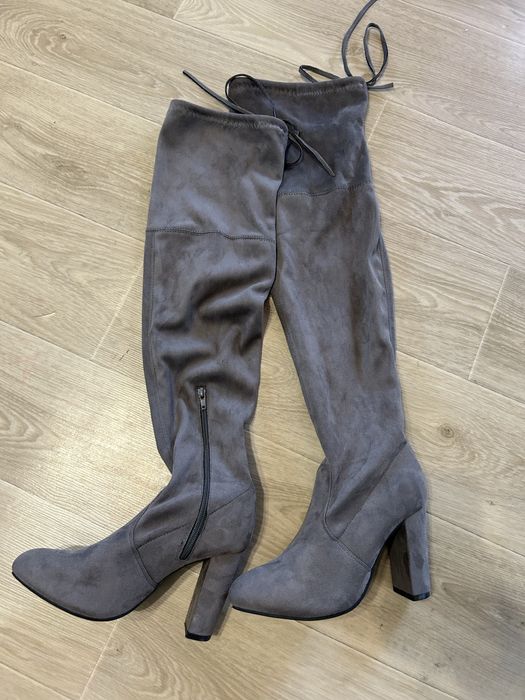 Замшеві демі ботфорди, р.39