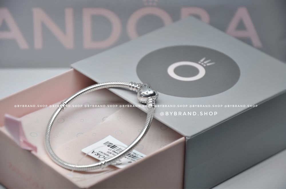Браслет Pandora серце pave 100% срібло 925 гарантія пандора