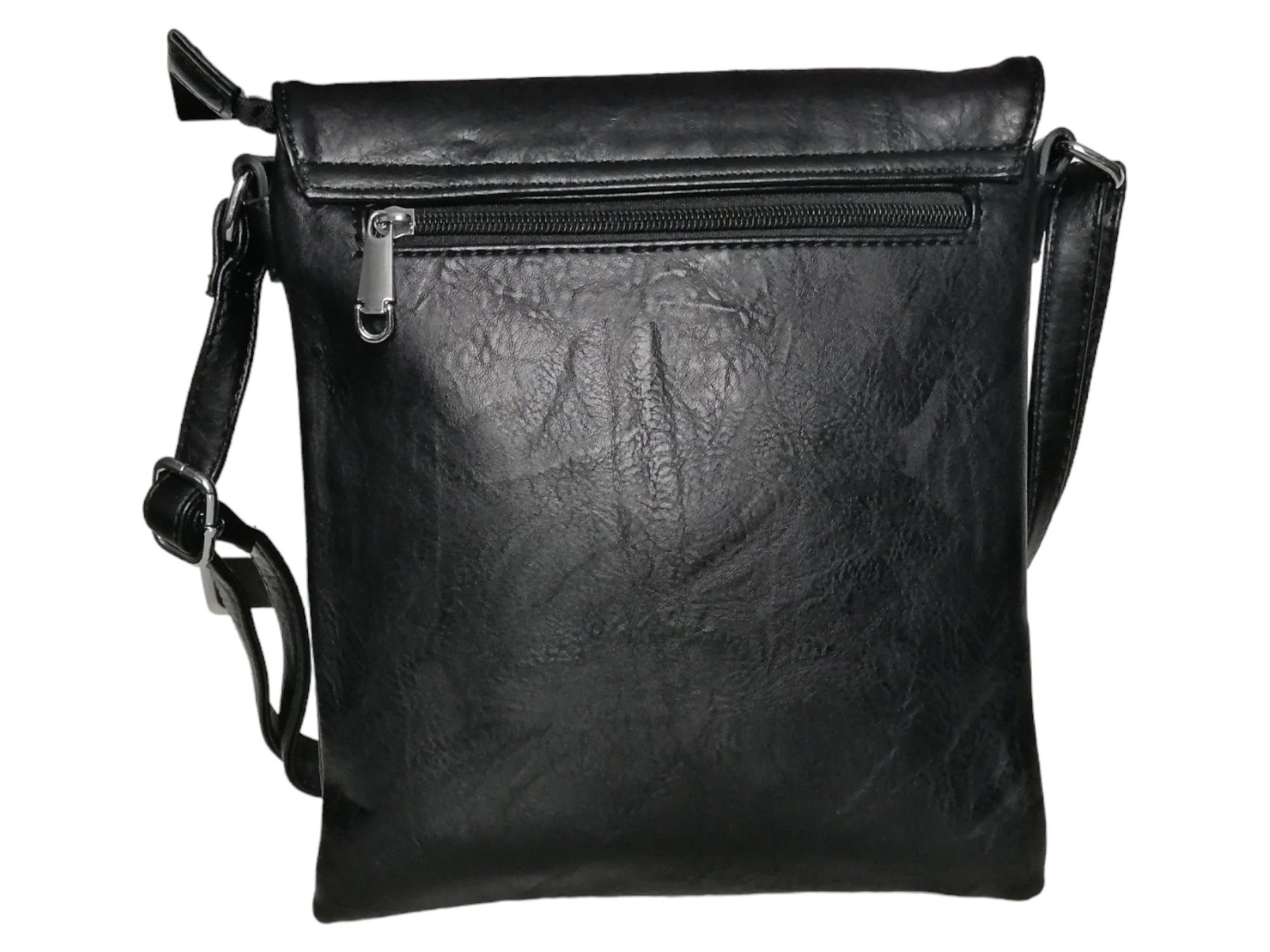 Klasyczna damska torebka - czarna torebka damska, listonoszka na ramię
