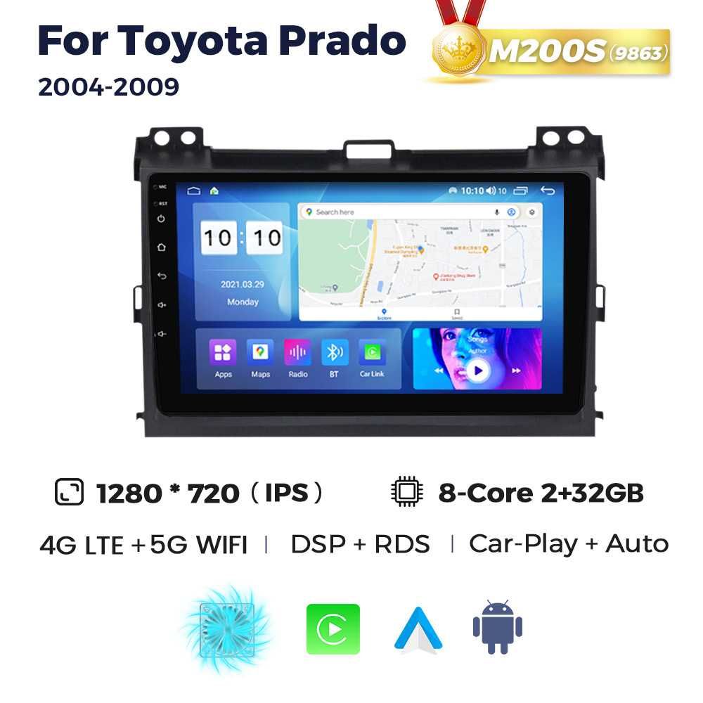 Штатна магнітола TOYOTA Prado 120 android DVD GPS навігація тойота