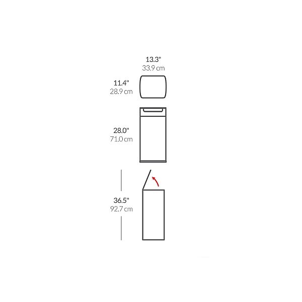 Kosz na śmieci 30L TOUCH-BAR - stal FPP / simplehuman