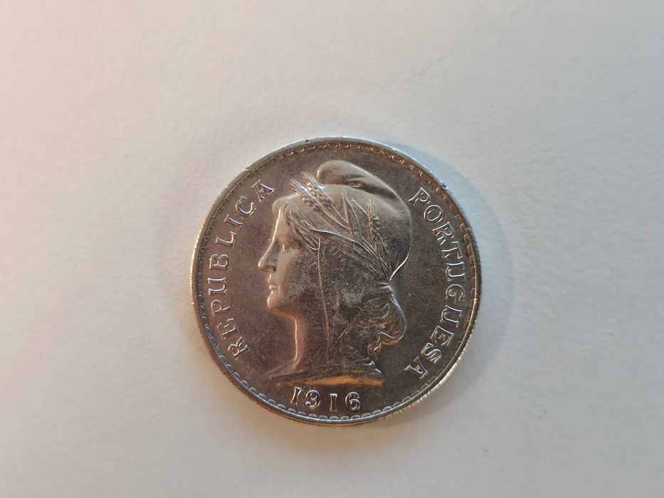 Moeda de 50 centavos em PRATA 1916