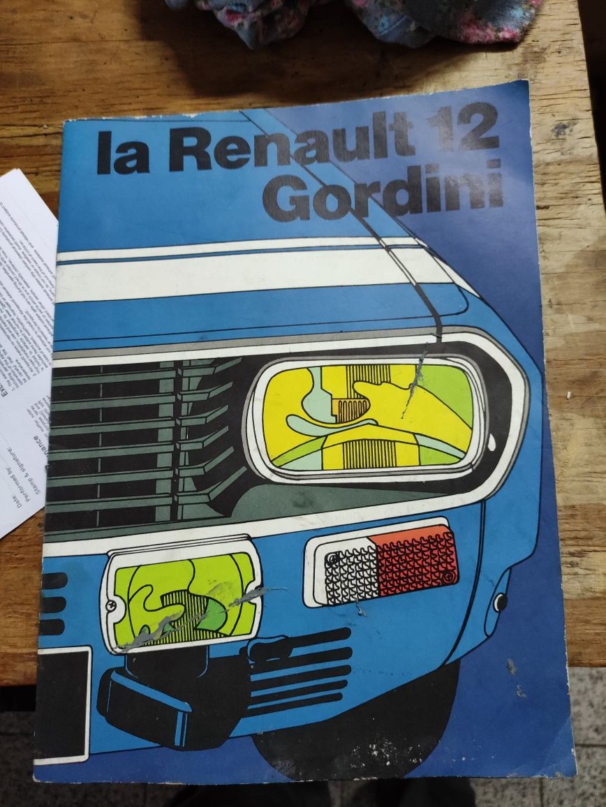Catálogo antigo Renault 12 gordini