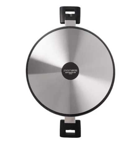Patelnia tradycyjna Moneta 28 cm aluminiowa z czarnymi uchwytami