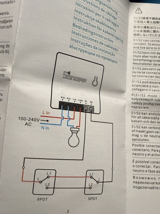 Sonoff wi-fi Smart switch