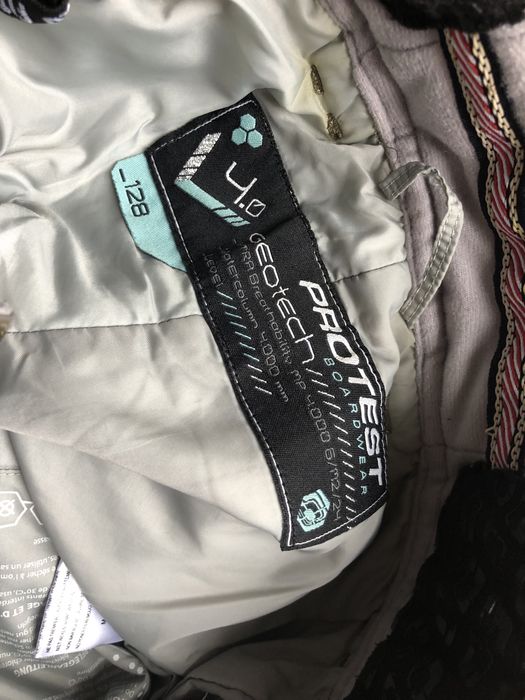 Spodnie narciarskie zimowe moro Protest 128 chlopiec sanki snieg