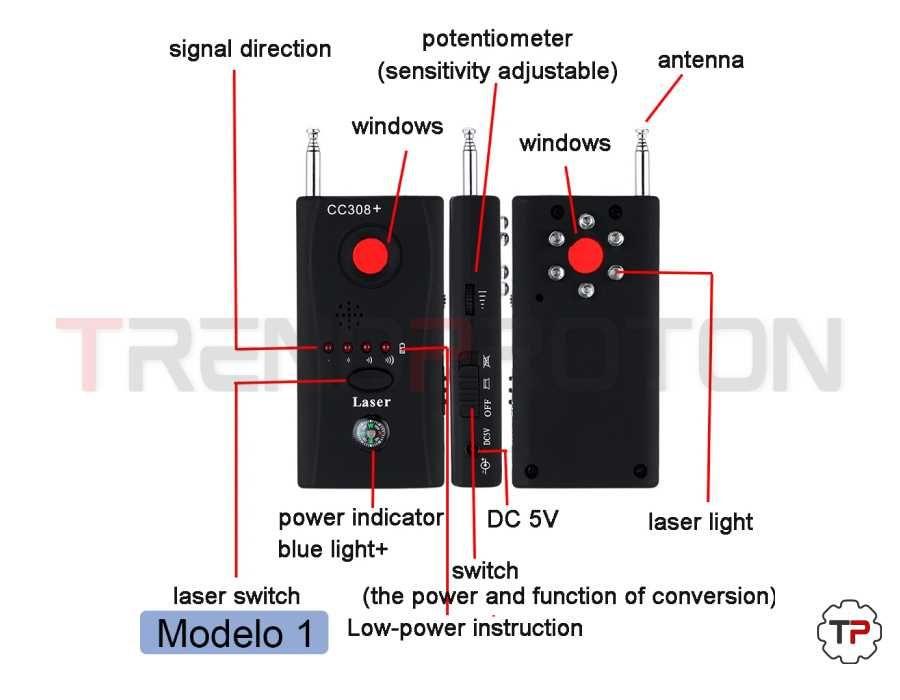 Detector de Sinais | Câmaras Ocultas, Localizadores GPS, Escutas, etc.