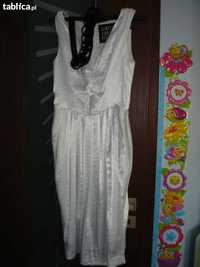 Sukienka SIMPLE biała rozm 36 S na ślub komunię lub chrzciny