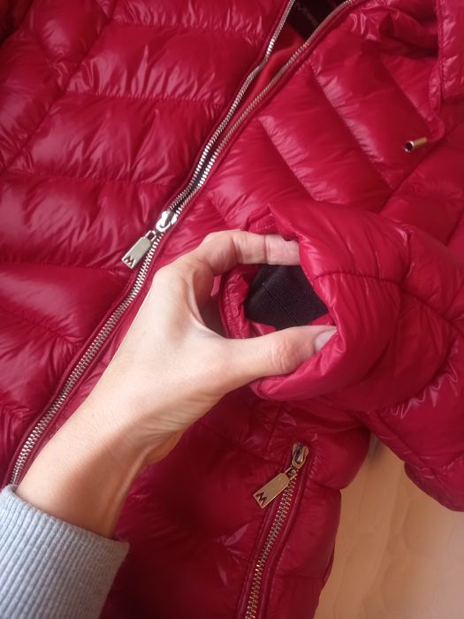 Червона тепла зимова курточка пуховик роз С 44