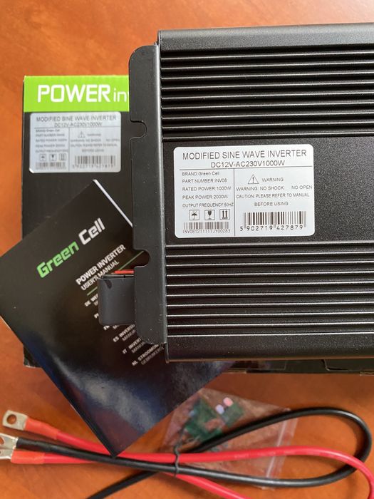 Інвертор Green Cell INV08 1000W (max 2000W) 12-220V в наявності
