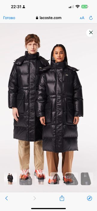 Куртка Lacoste по бірці 36,але більшомірить, оверсайз, можна 38-40