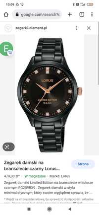 Piękny zegarek lours czarny