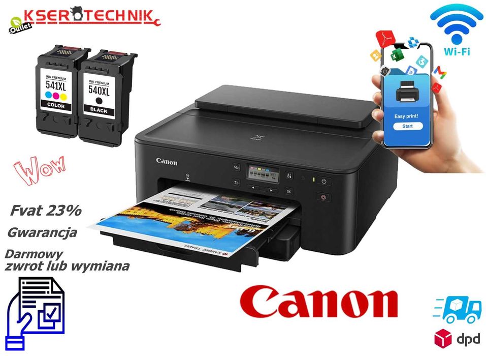 Canon PIXMA TS 705 a - drukarka atramentowa z Wi-Fi / Duplex / BIURO