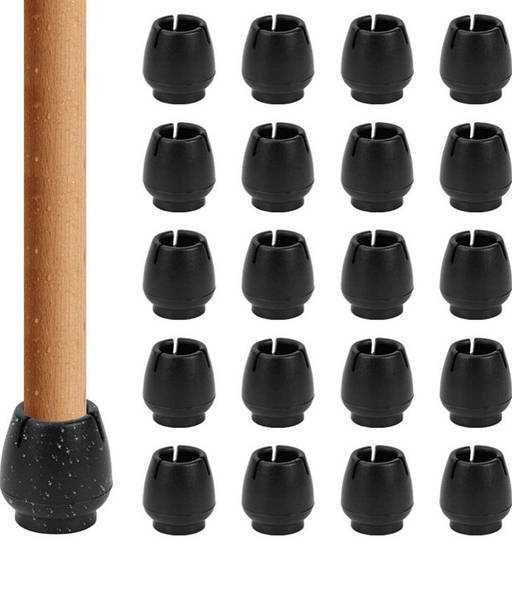 Силиконовая защита в чёрном цвете на ножки стула с войлоком