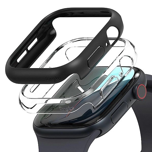Ringke Slim 2-Pack Apple Watch 10 (46 Mm) Clear & Matte Black