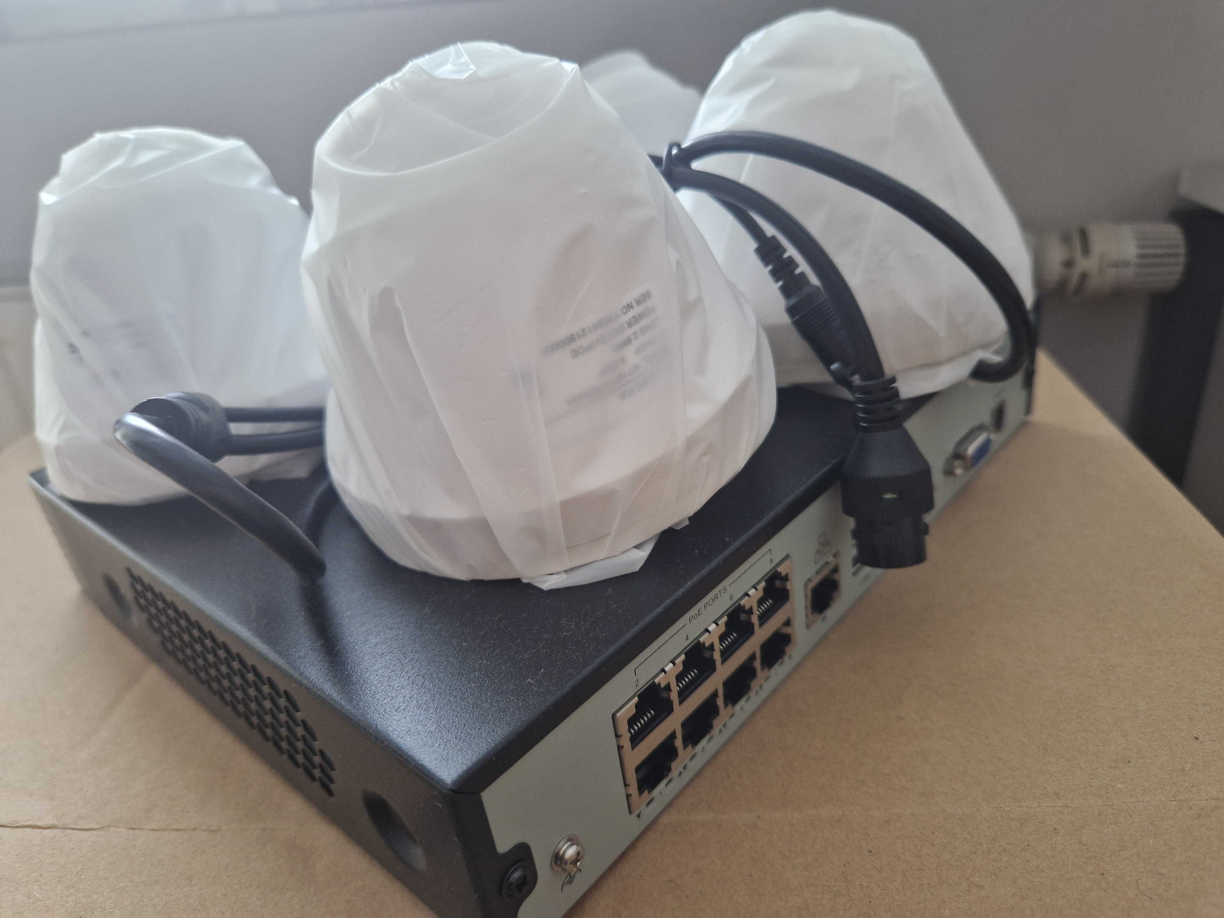 Nowy Zestaw IP monitoringu 4 szt kamery 6MP