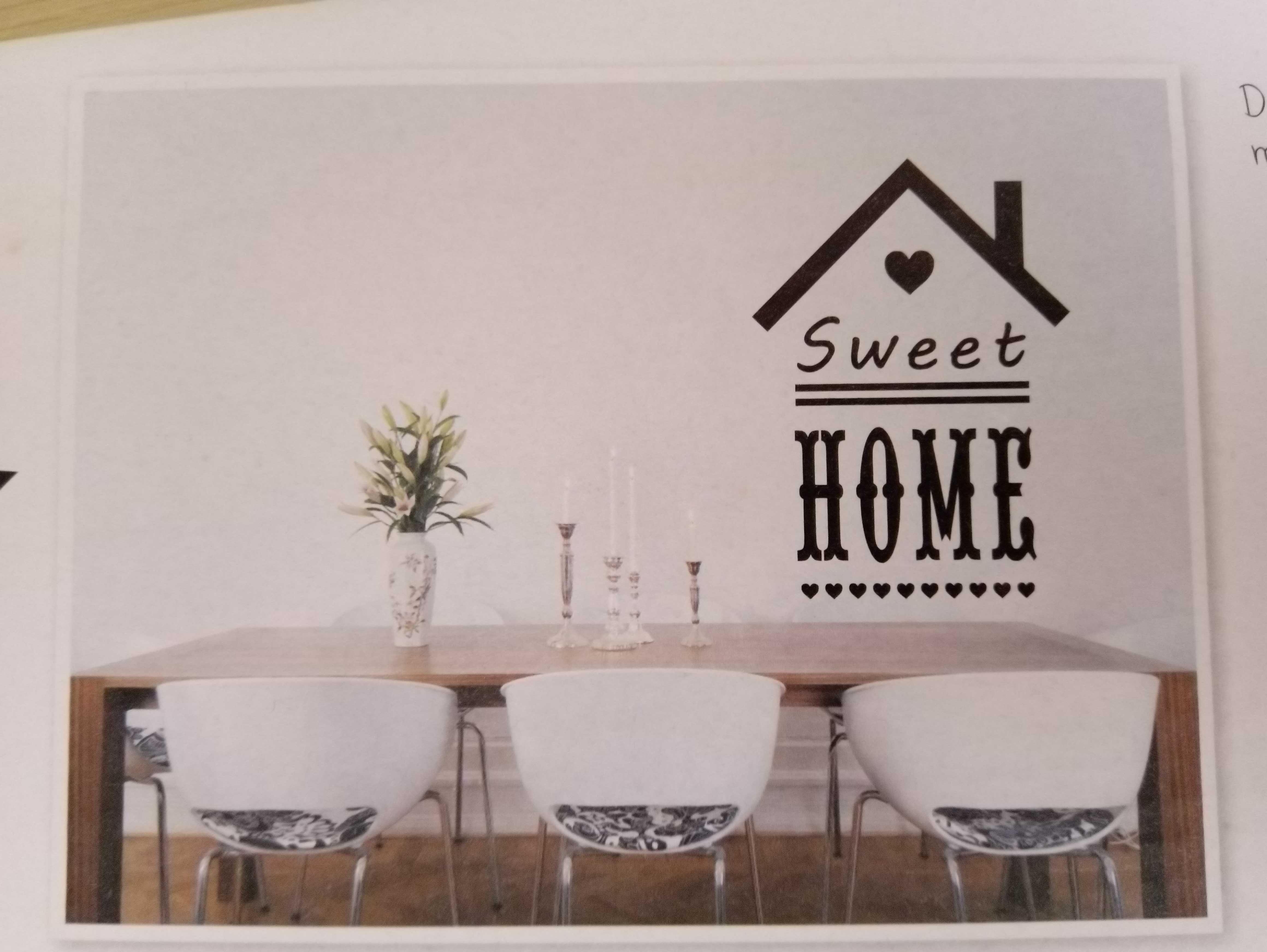 naklejka ścienna Sweet Home marki Smukee Home 50x70 cm
