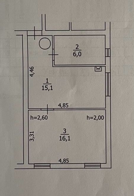 Продам 1-кімн квартиру 37,2м2 м.Бориспіль вул.Шевченка