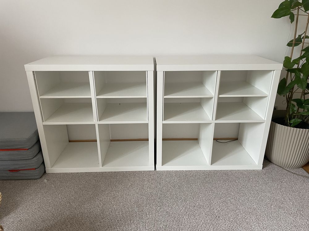Kallax regały ikea 2x2 i wkłady 2 szt