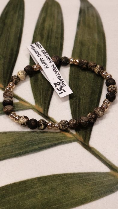 Bransoletka z naturalnych kamieni Agat tybetański