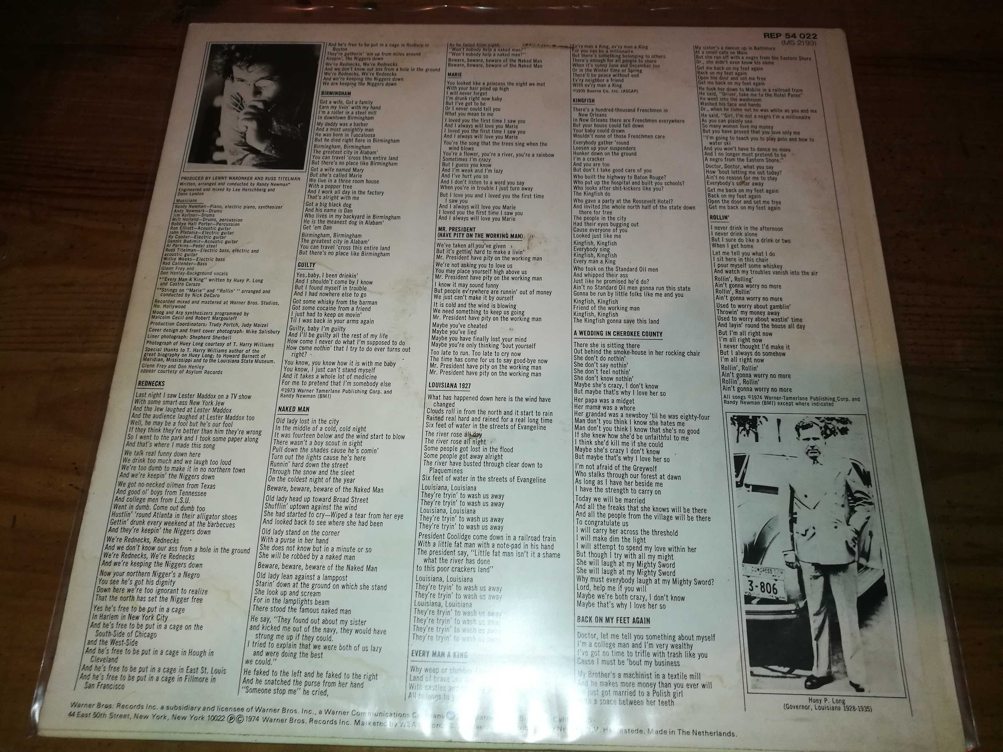 RANDY   NEWMAN  - Good Old Boys (Ed HOL - 1974) LP